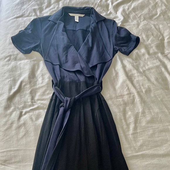 DIANE von FURSTENBURG "HANE" COLORBLOCK DRESS -sz 2 DvF - Picture 3 of 4